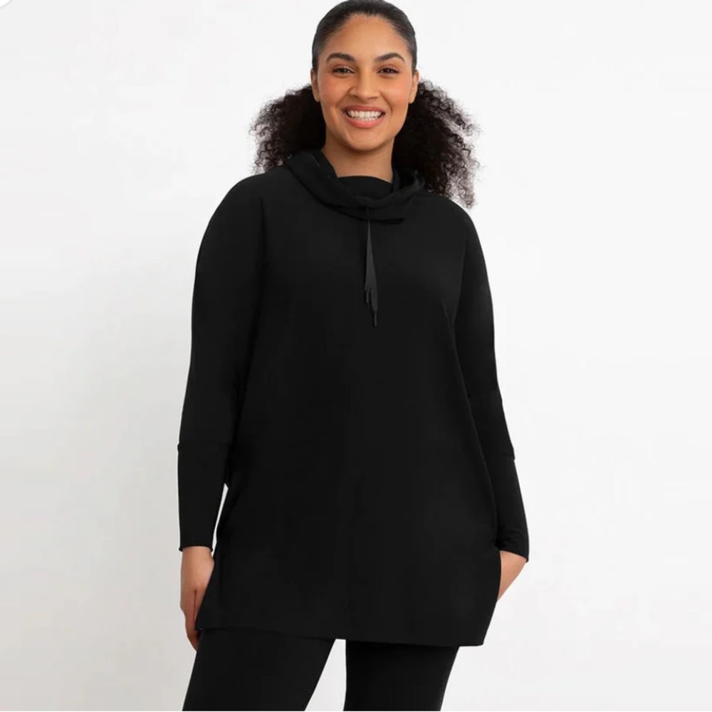 SYMPLI Crisscross Tunic Long Sleeve Black